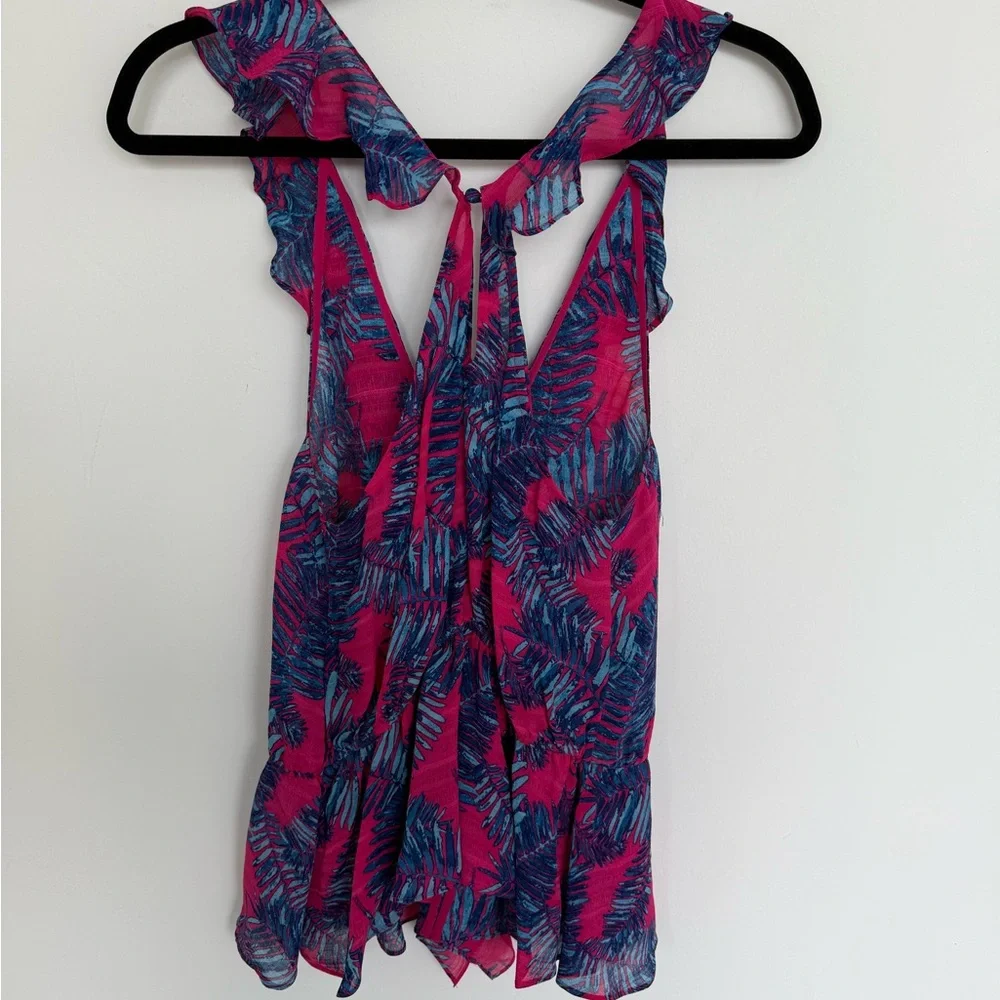 Tanya Taylor Ruffled Silk Top - Picture 5 of 5